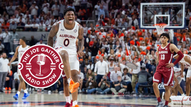 Auburn Tigers guard K.D. Johnson (0) celebrates a defensive stop at Auburn Arena in Auburn, Ala., on Tuesday, Feb. 1, 2022. Auburn Tigers lead Alabama Crimson Tide at halftime 51-37.